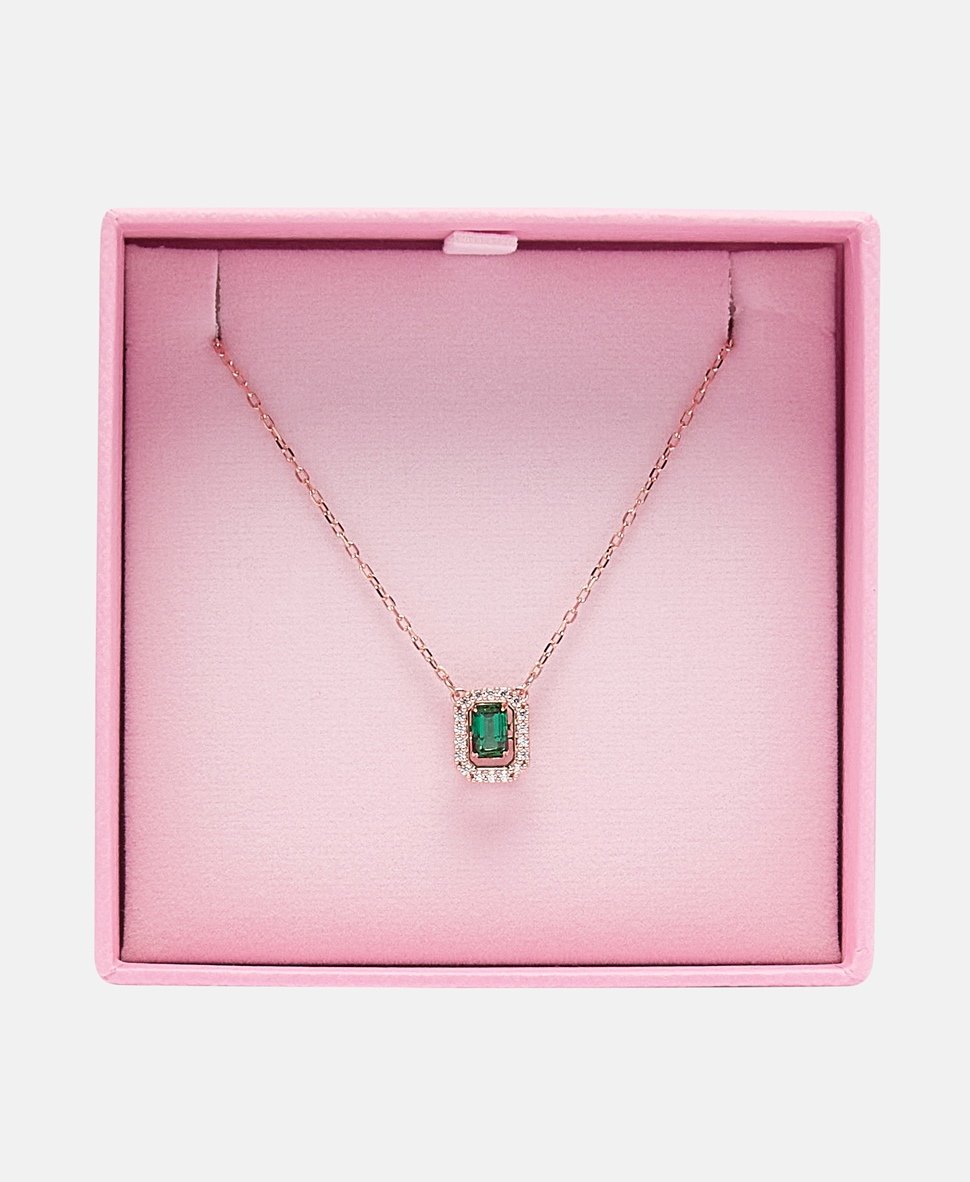 Swarovski řetízek s přívěskem Růžově zlatá 3