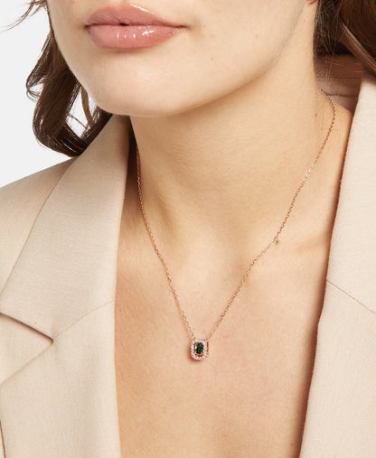 Swarovski řetízek s přívěskem Růžově zlatá 4