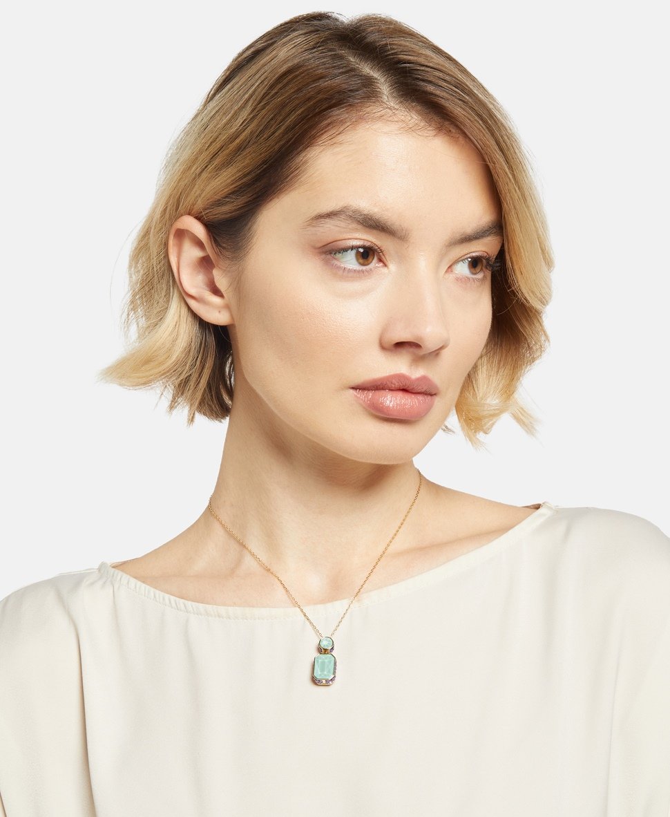 Swarovski řetízek s přívěskem Růžově zlatá 4