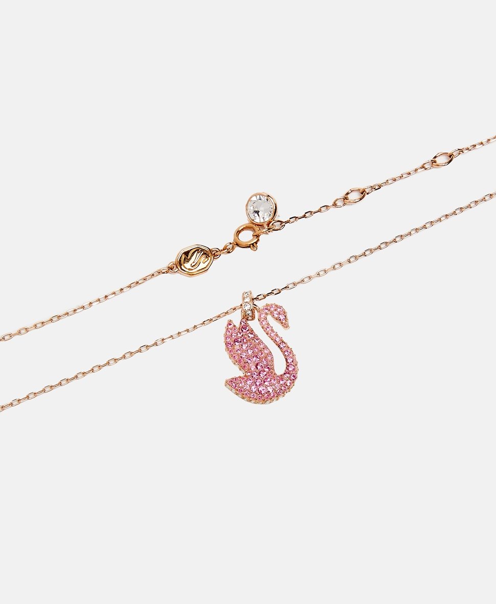 Swarovski řetízek s přívěskem Růžově zlatá 2