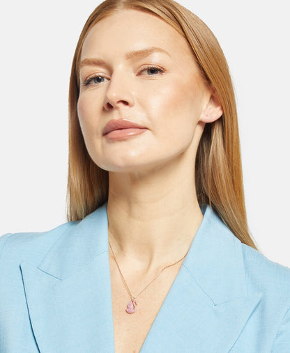 Swarovski řetízek s přívěskem Růžově zlatá 4