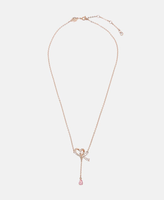 Swarovski řetízek s přívěskem Růžově zlatá 1