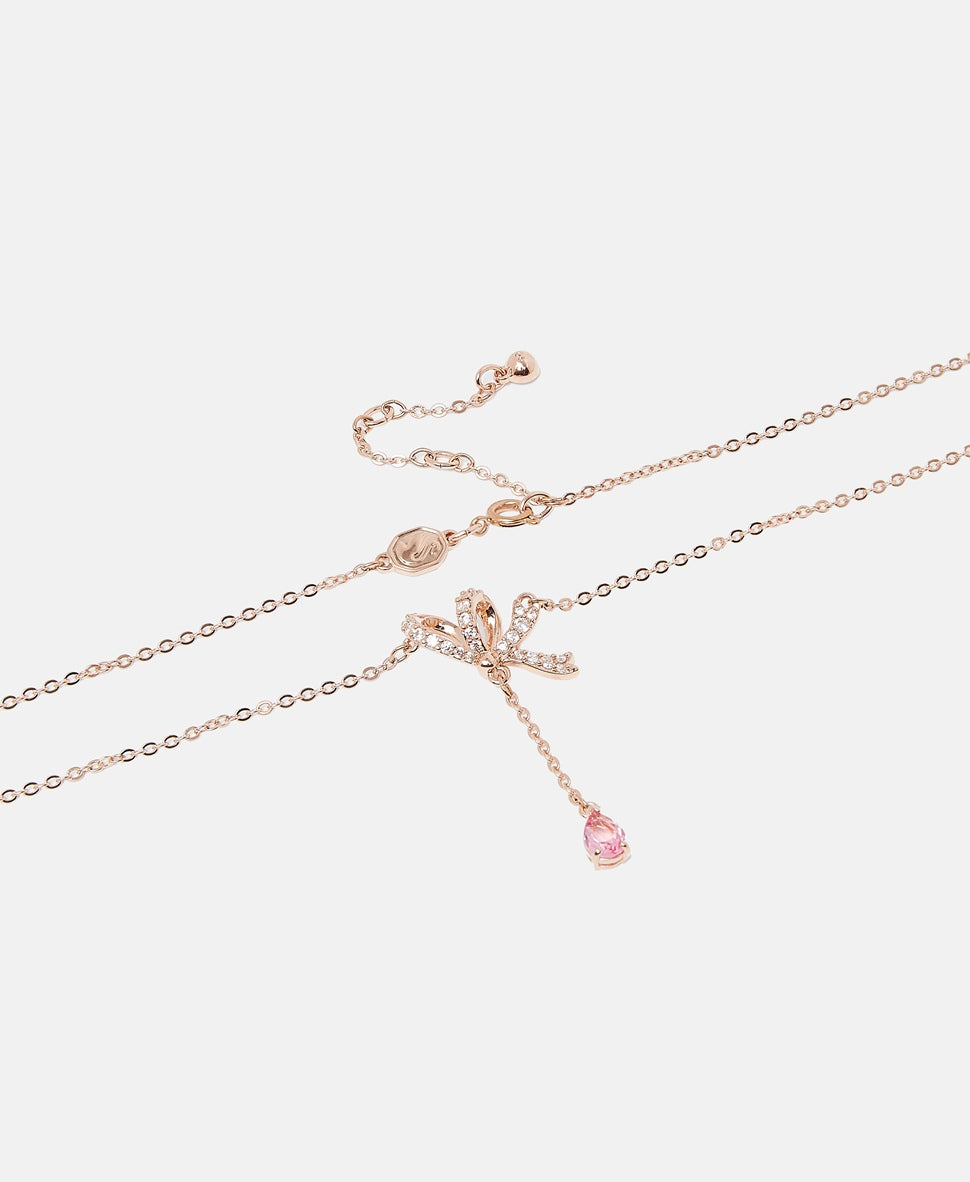 Swarovski řetízek s přívěskem Růžově zlatá 2