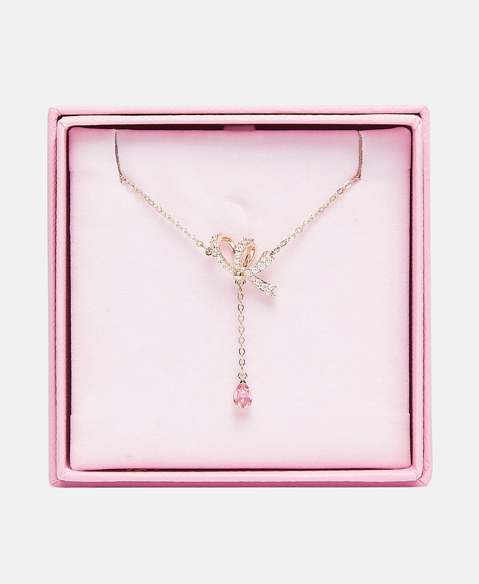 Swarovski řetízek s přívěskem Růžově zlatá 3
