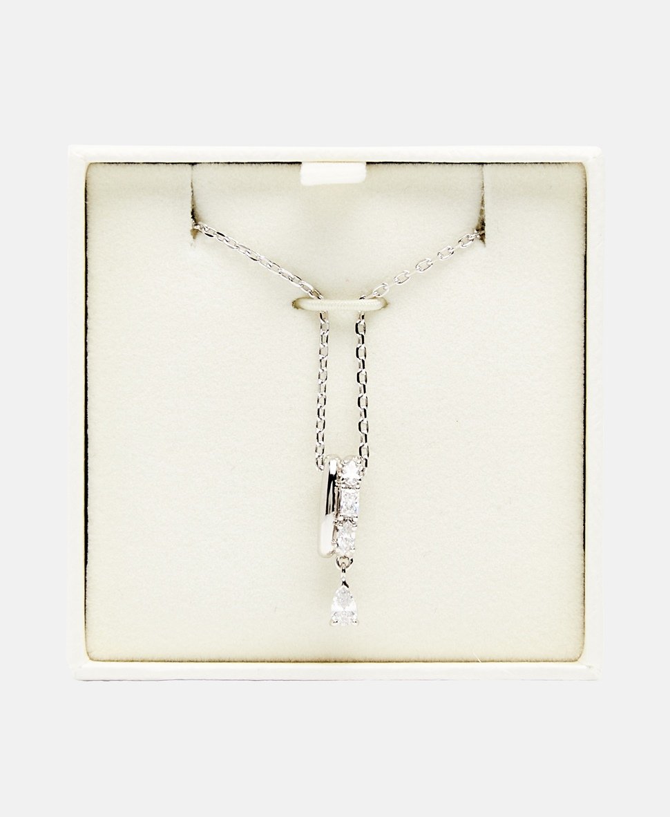 Swarovski řetízek s přívěskem Stříbrná 3