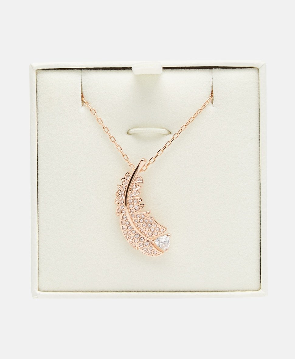 Swarovski řetízek s přívěskem Růžově zlatá 3