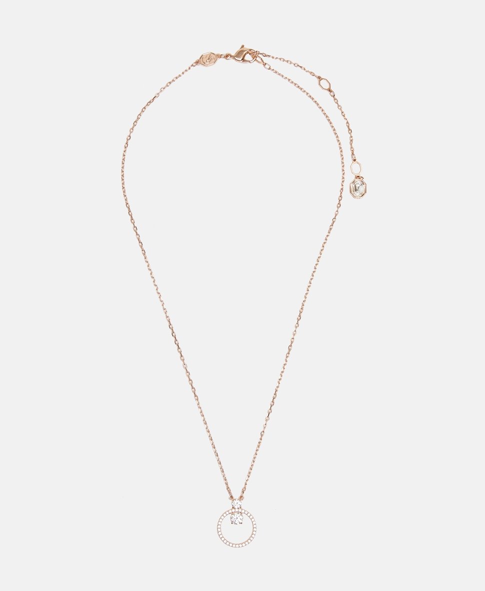 Swarovski řetízek s přívěskem Růžově zlatá 1