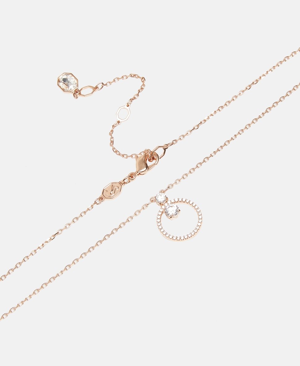 Swarovski řetízek s přívěskem Růžově zlatá 2