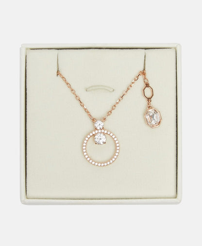 Swarovski řetízek s přívěskem Růžově zlatá 3