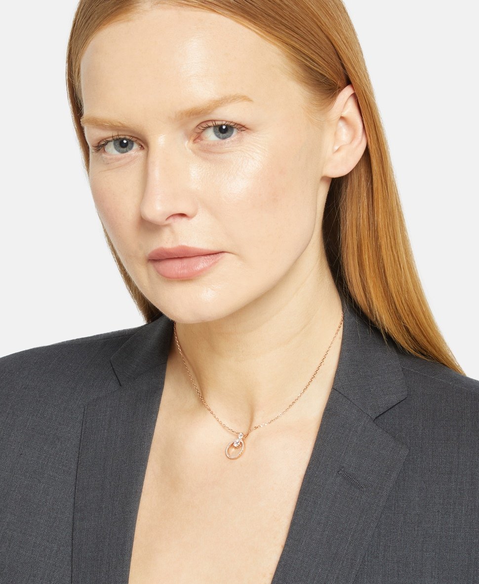 Swarovski řetízek s přívěskem Růžově zlatá 4