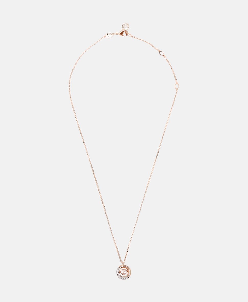 Swarovski řetízek s přívěskem Růžově zlatá 1