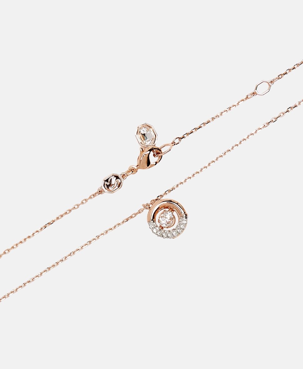 Swarovski řetízek s přívěskem Růžově zlatá 2