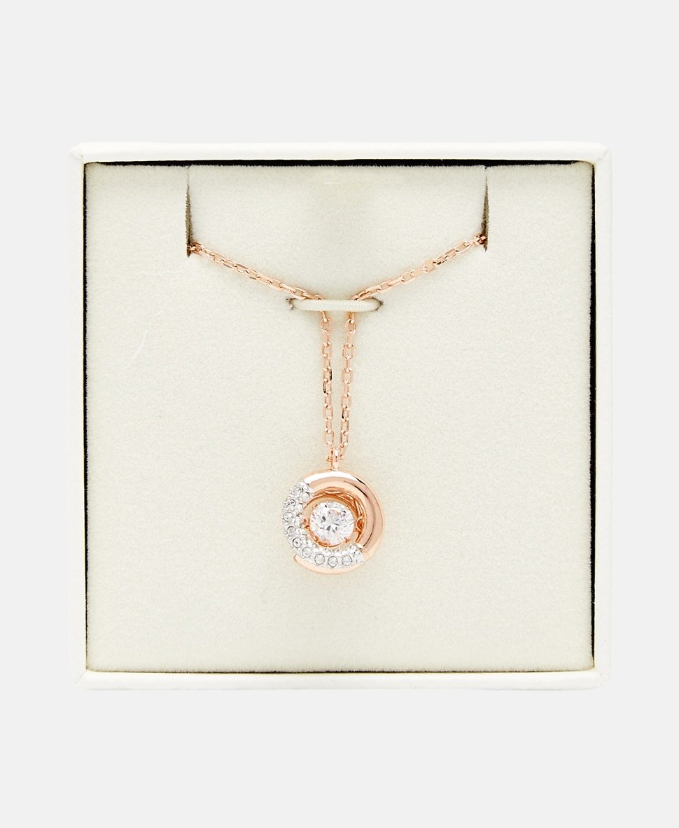 Swarovski řetízek s přívěskem Růžově zlatá 3