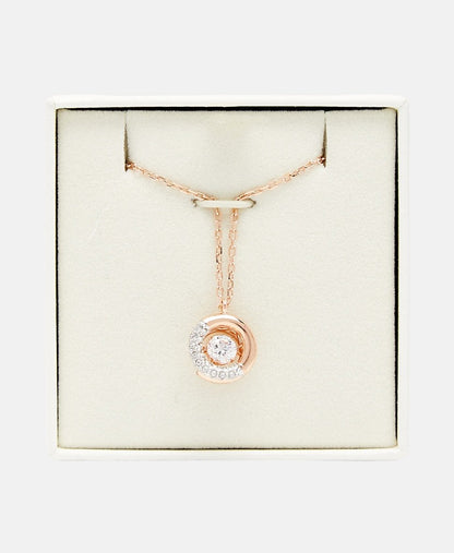 Swarovski řetízek s přívěskem Růžově zlatá 3