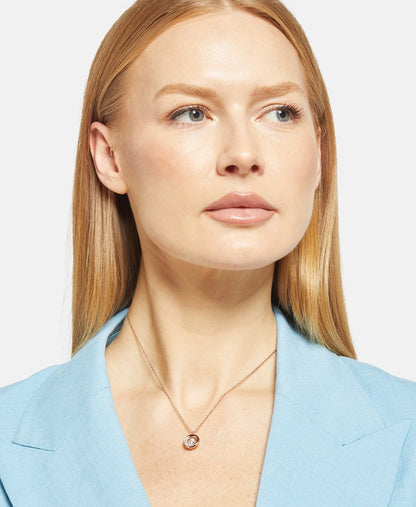 Swarovski řetízek s přívěskem Růžově zlatá 4