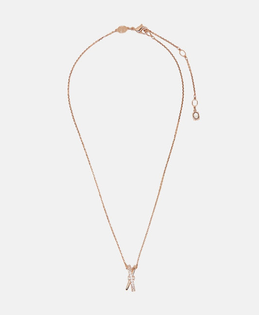 Swarovski řetízek s přívěskem Růžově zlatá 1