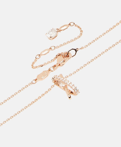 Swarovski řetízek s přívěskem Růžově zlatá 2