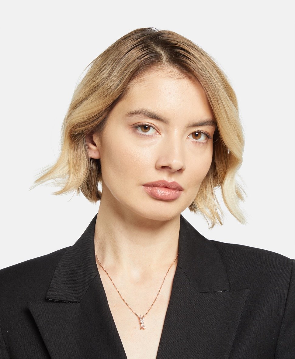 Swarovski řetízek s přívěskem Růžově zlatá 4