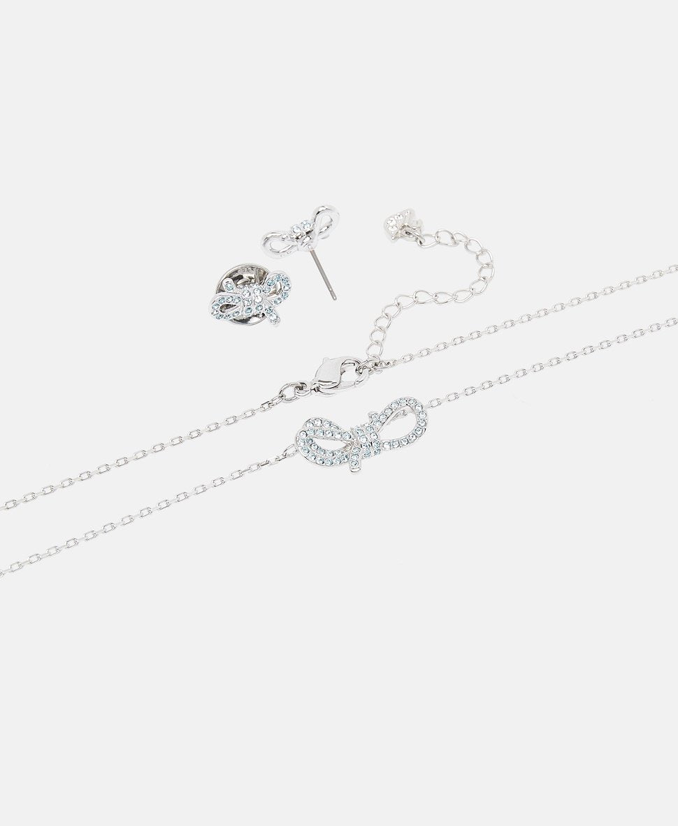 Swarovski sada náhrdelníku a náušnic Stříbrná 2