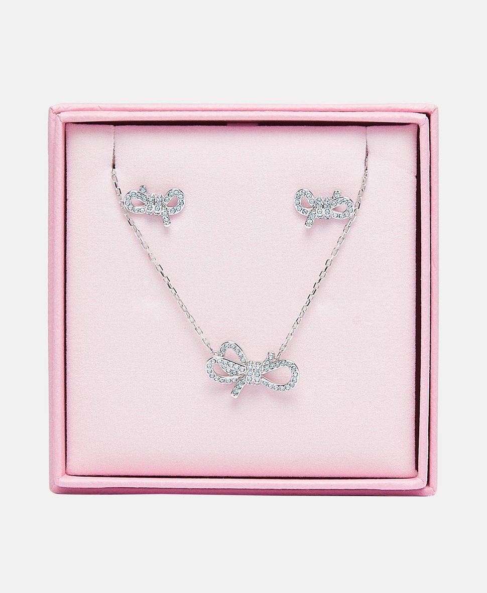 Swarovski sada náhrdelníku a náušnic Stříbrná 3