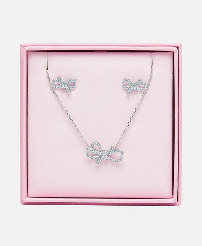 Swarovski sada náhrdelníku a náušnic Stříbrná 3