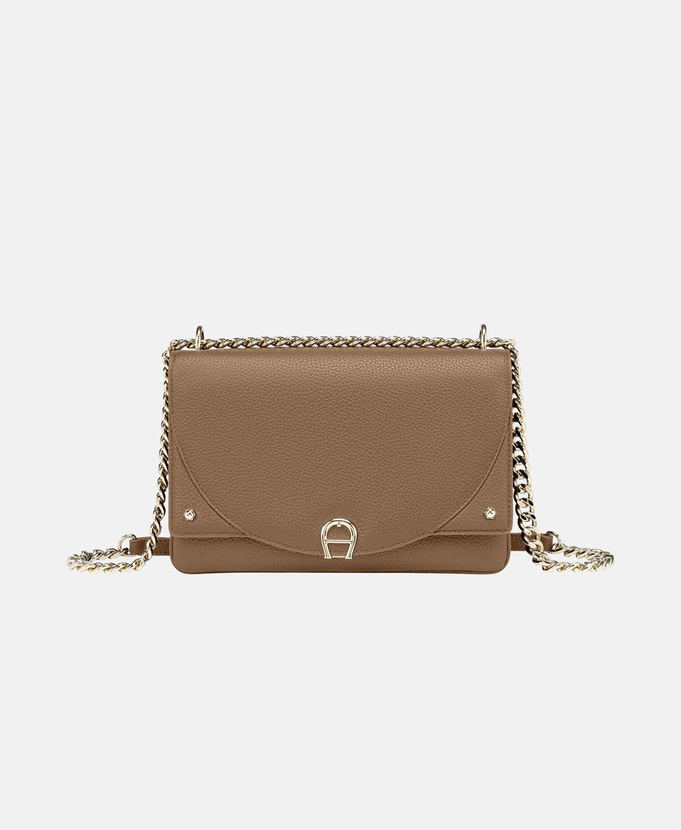 Aigner Kožená messenger taška Béžová 1