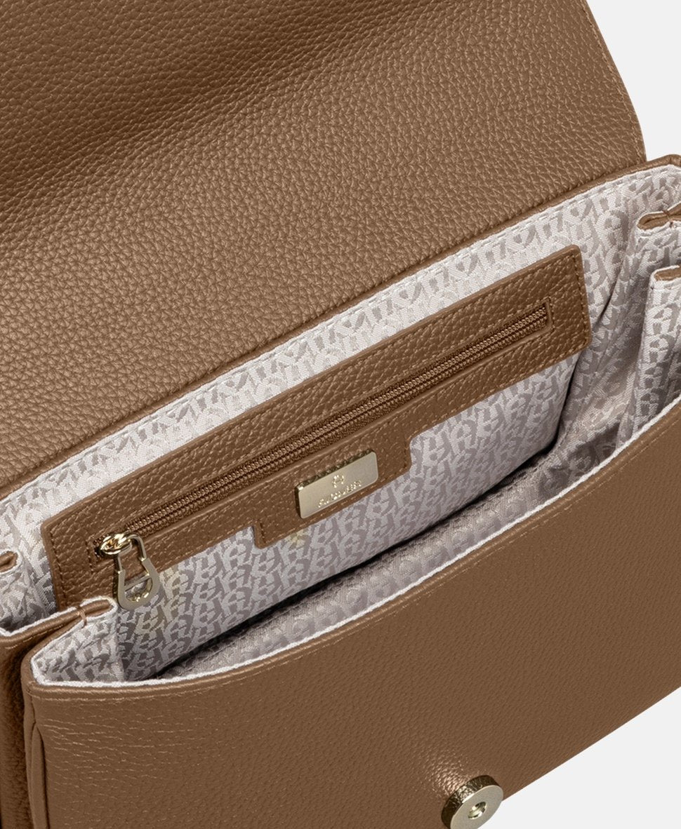 Aigner Kožená messenger taška Béžová 2