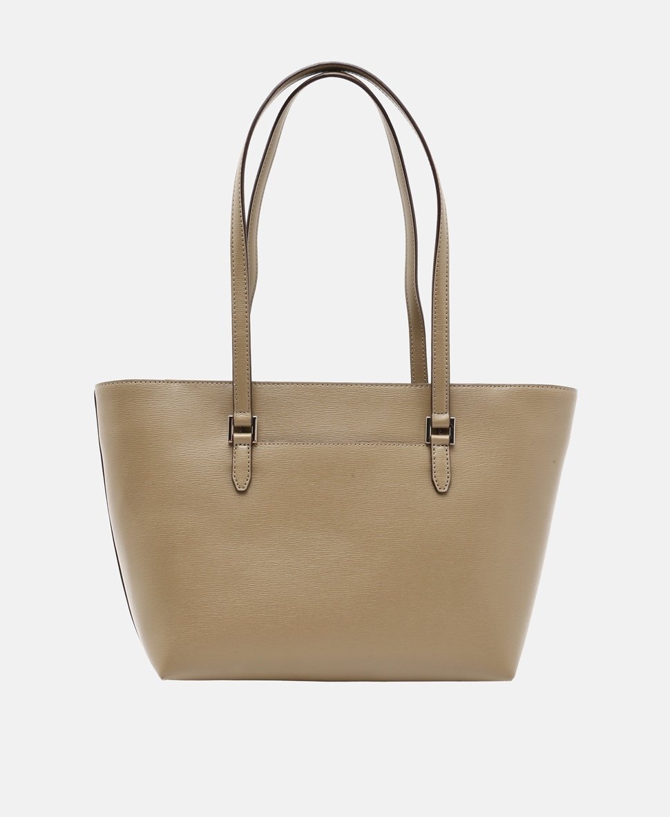 DKNY kožená kabelka shopper Taupe 4