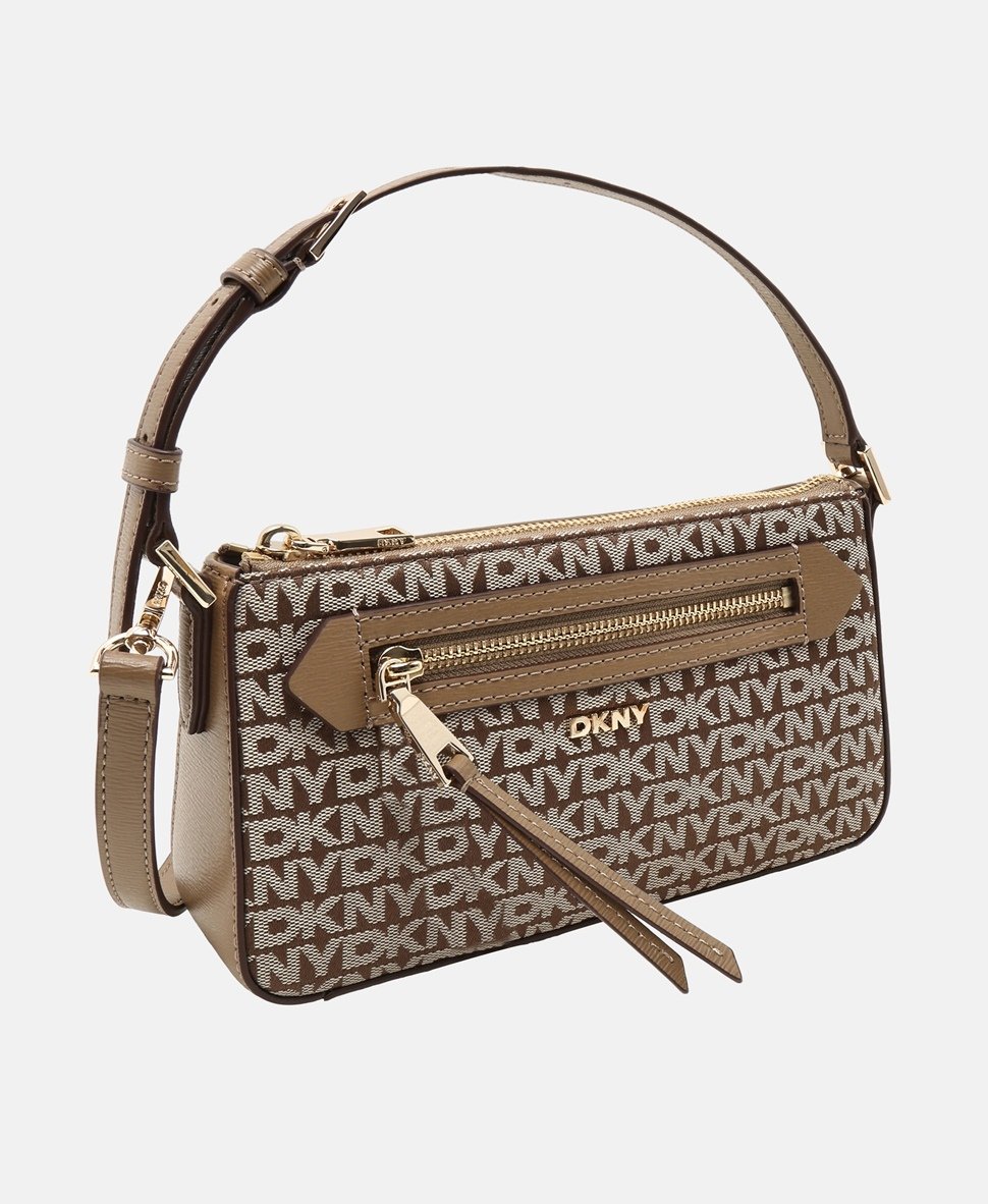 DKNY kožená kabelka Karamelová 1