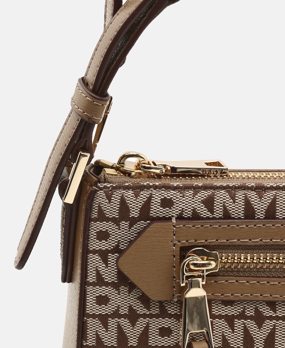 DKNY kožená kabelka Karamelová 2