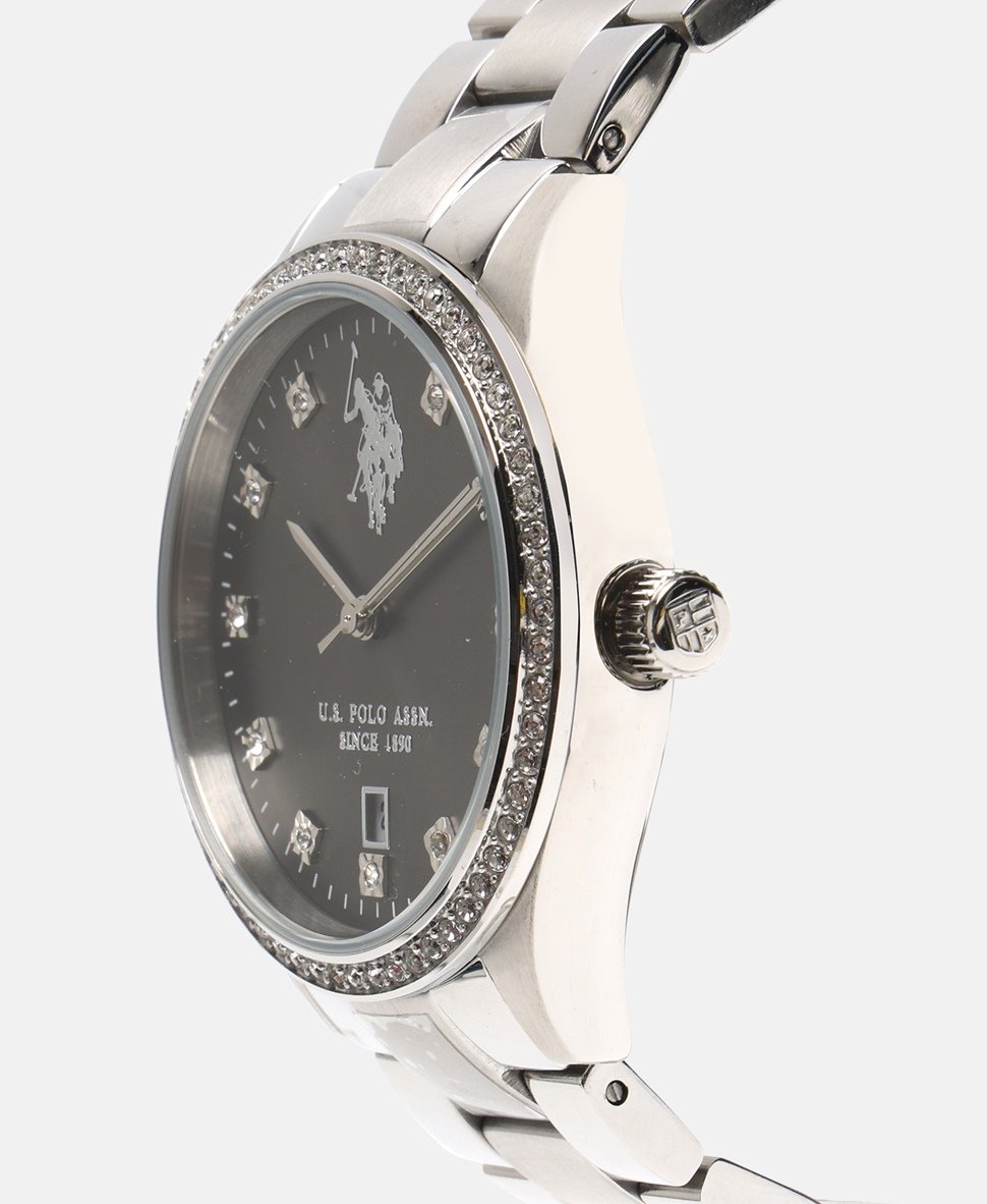 U.S. Polo Assn. hodinky s diamanty Stříbrná 2