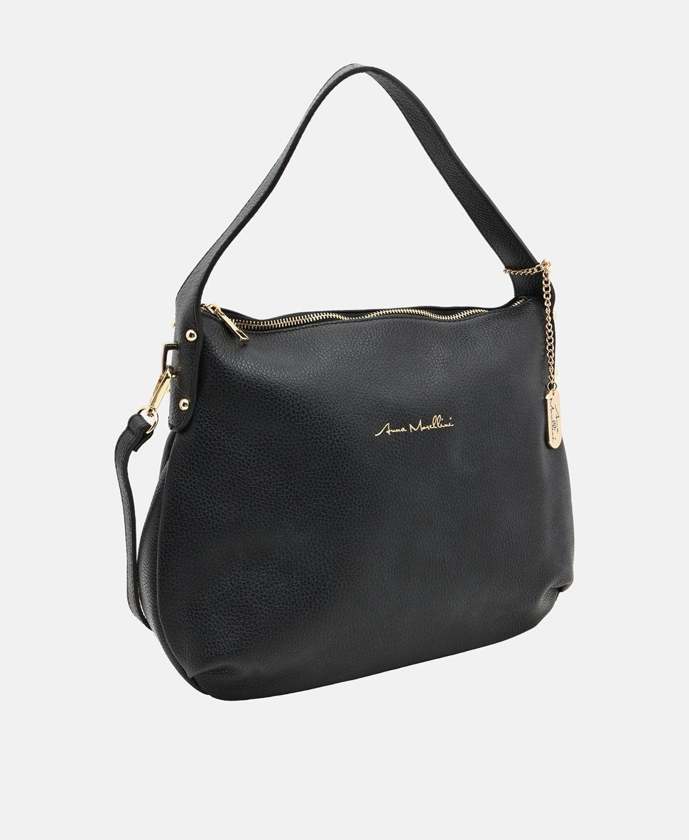Anna Morellini kožená kabelka shopper Černá 1
