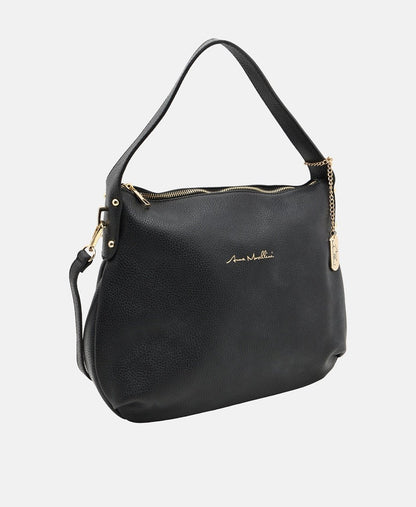 Anna Morellini kožená kabelka shopper Černá 1