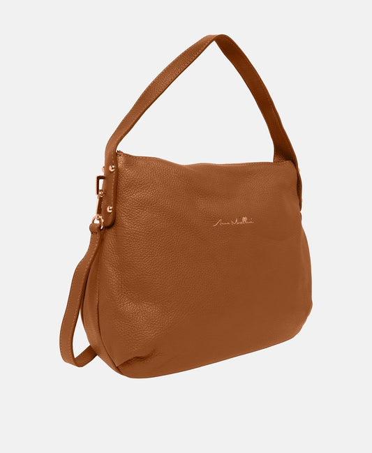 Anna Morellini kožená kabelka shopper Camel 1