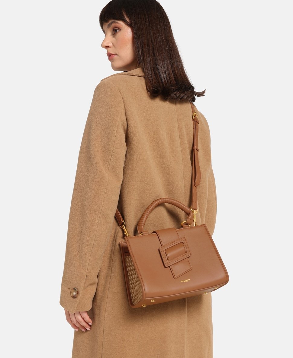 Kassandre kožená kabelka Camel 5