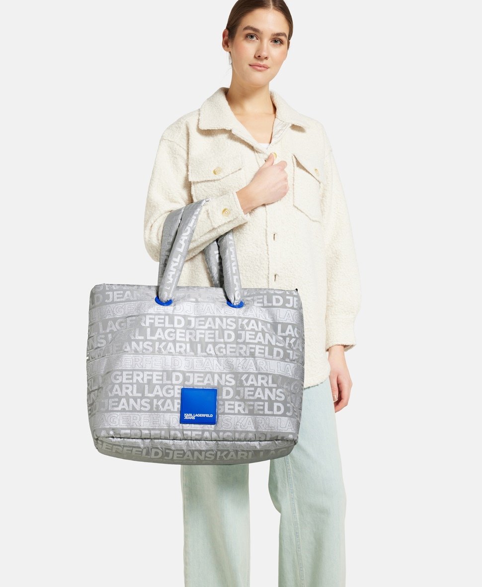 Karl Lagerfeld kabelka shopper Stříbrná 5
