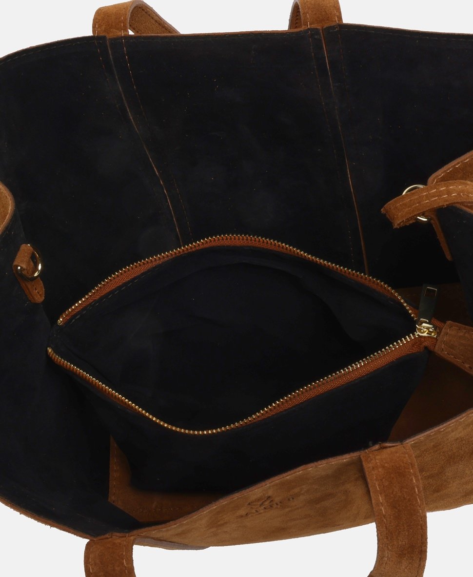 Santini Firenze kožená kabelka shopper Camel 3