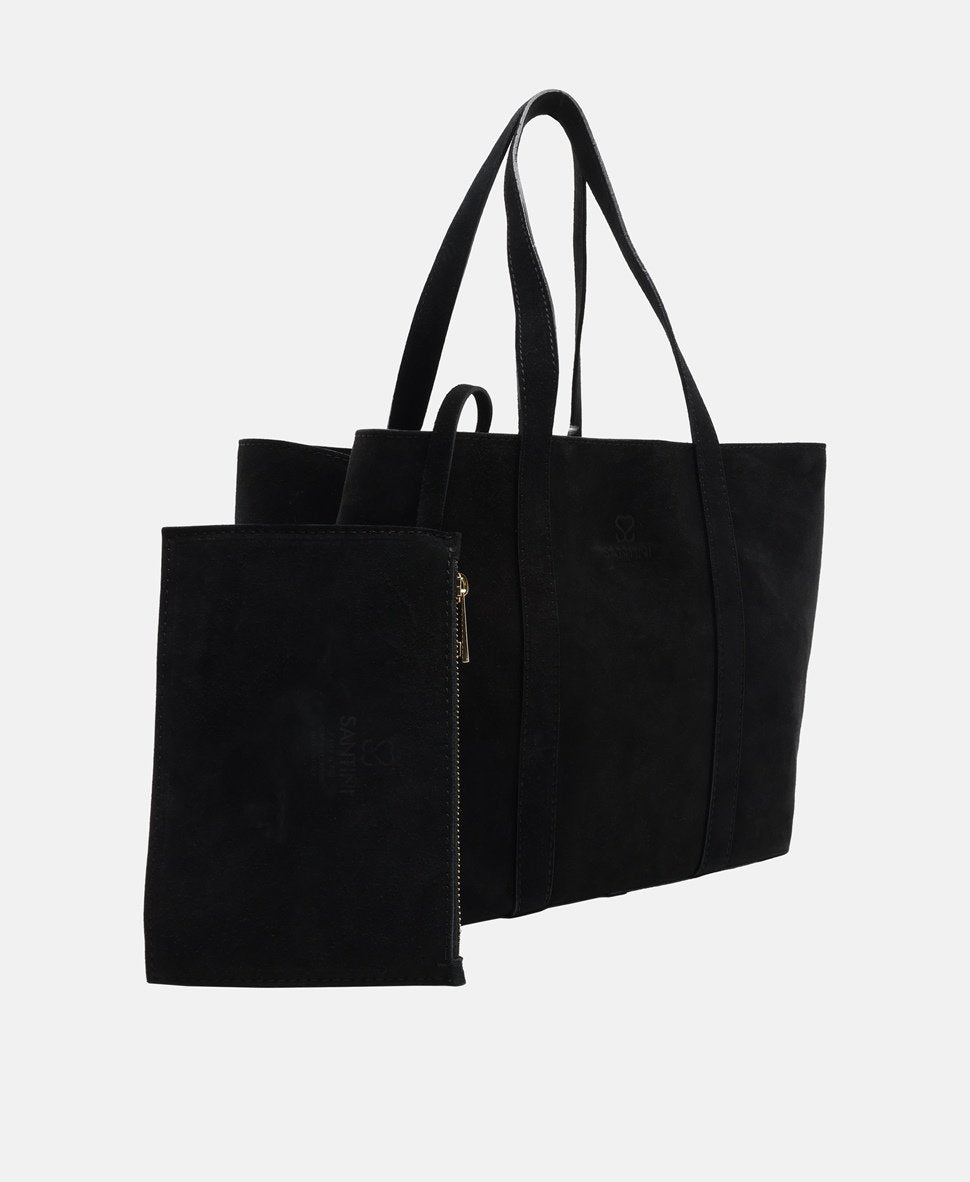 Santini Firenze kožená kabelka shopper Černá 2