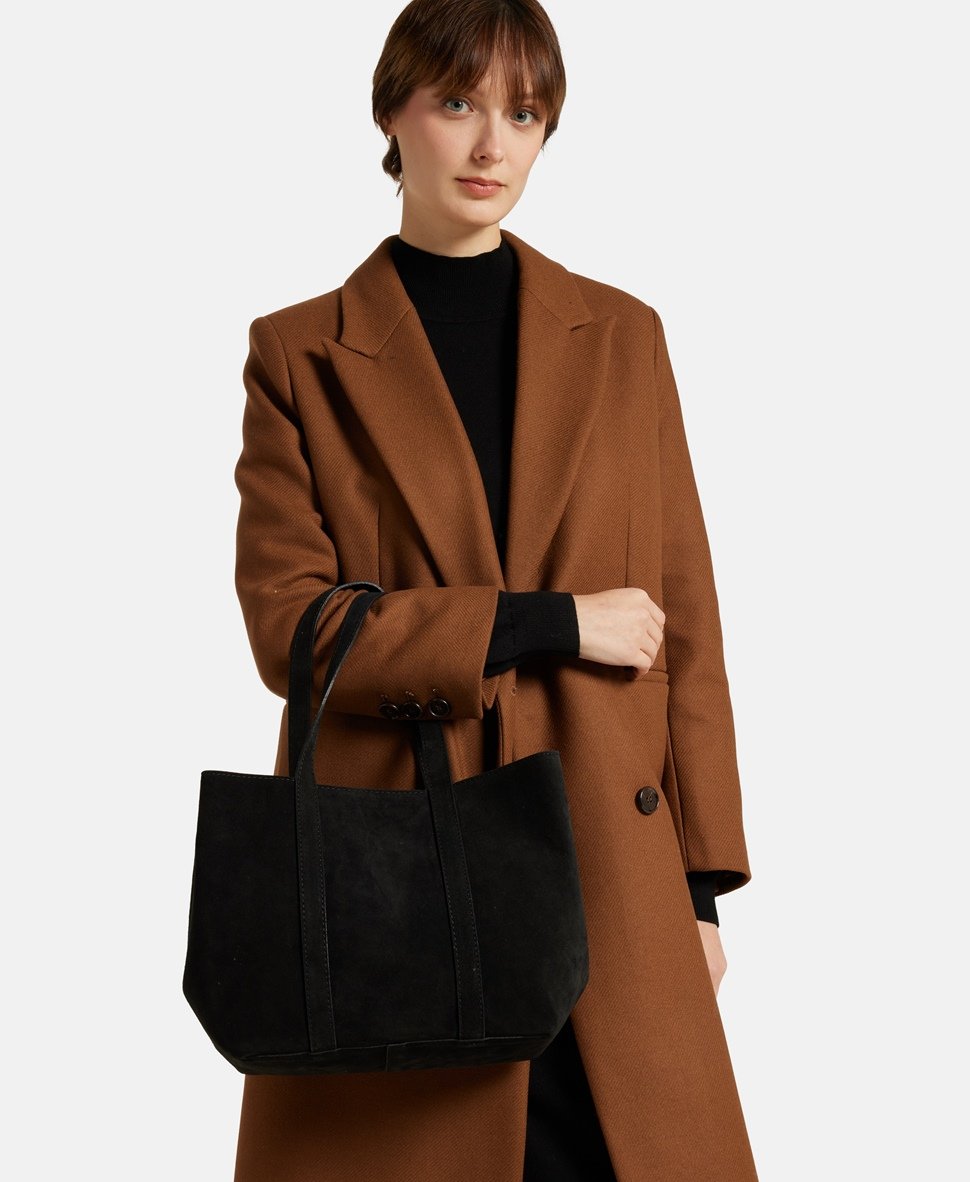 Santini Firenze kožená kabelka shopper Černá 5