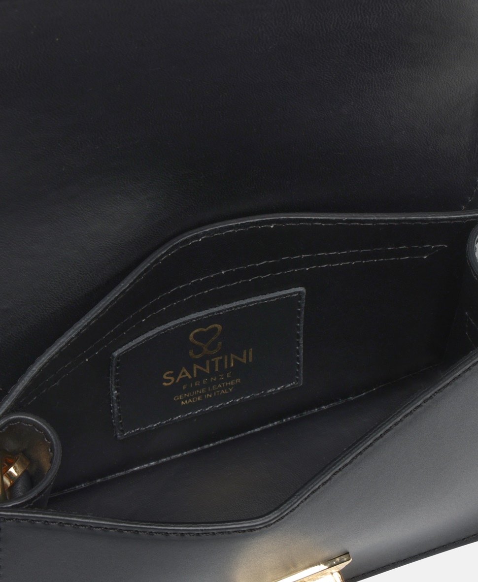 Santini Firenze kožená kabelka Černá 3