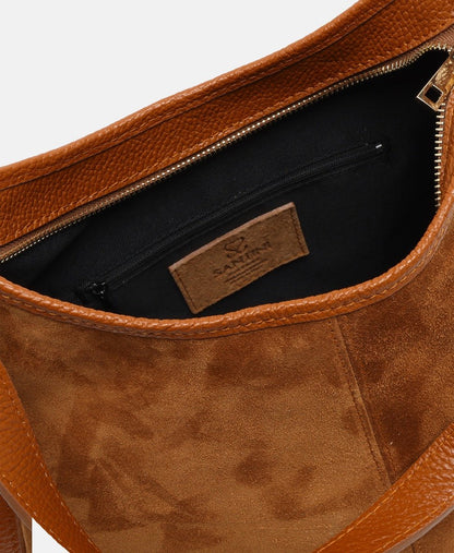 Santini Firenze kožená kabelka shopper Camel 3