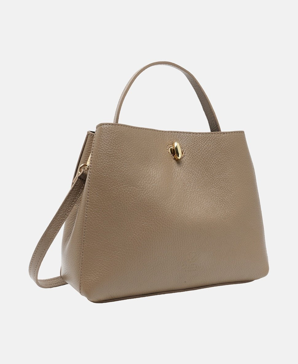 Santini Firenze kožená kabelka tote Taupe 1