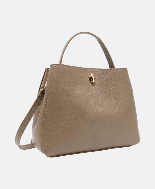 Santini Firenze kožená kabelka tote Taupe 1