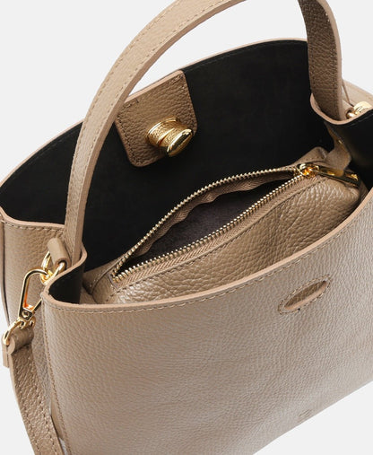 Santini Firenze kožená kabelka tote Taupe 3