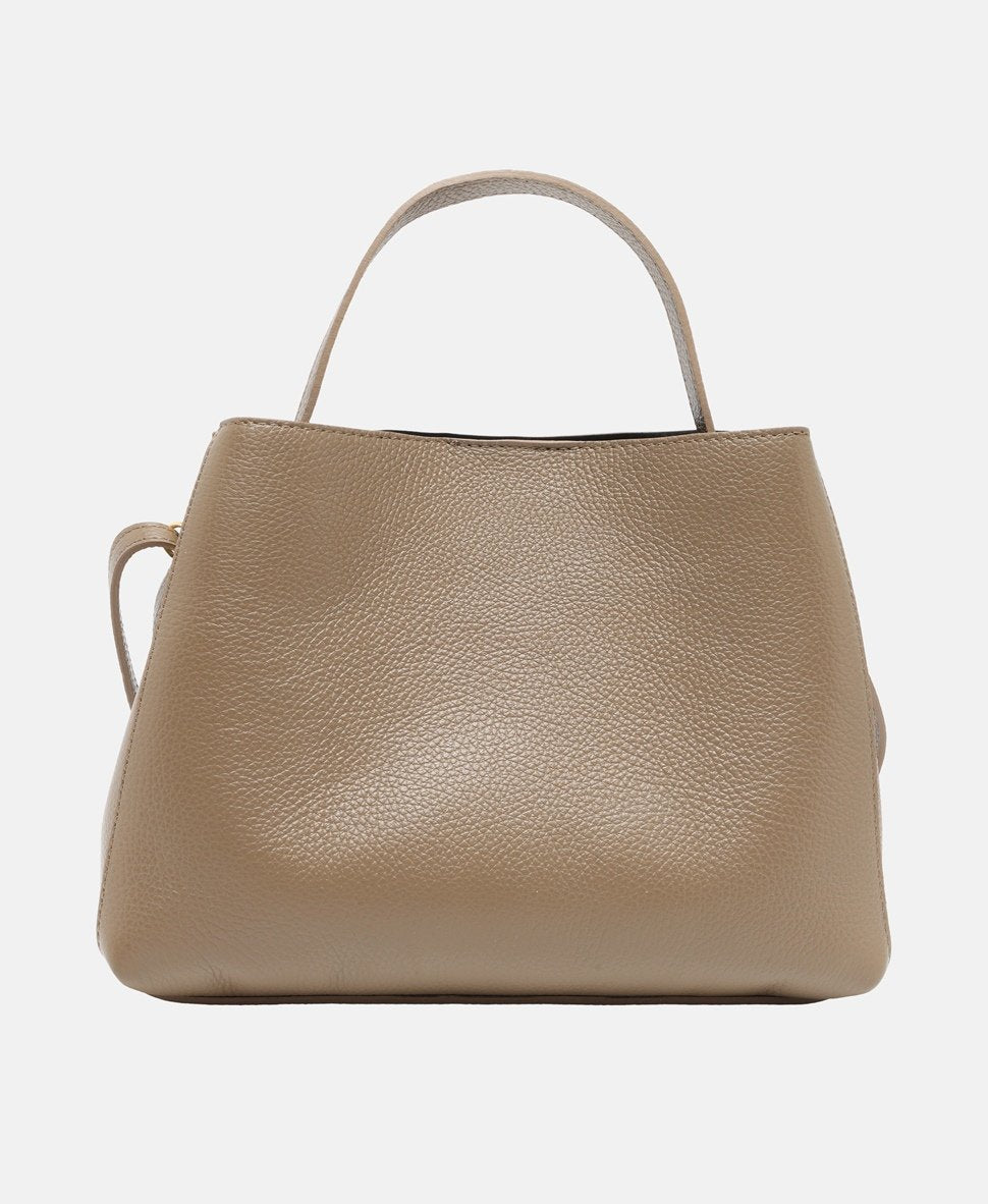 Santini Firenze kožená kabelka tote Taupe 4