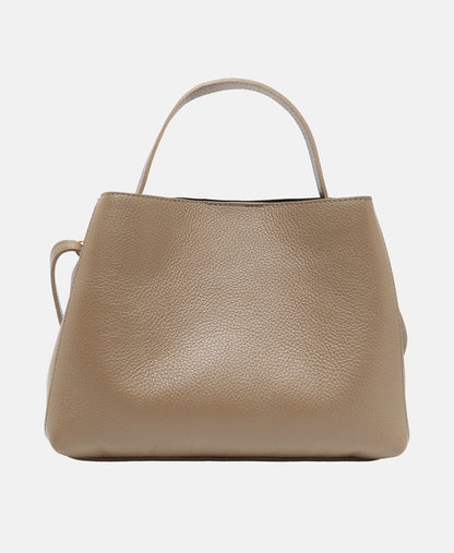 Santini Firenze kožená kabelka tote Taupe 4