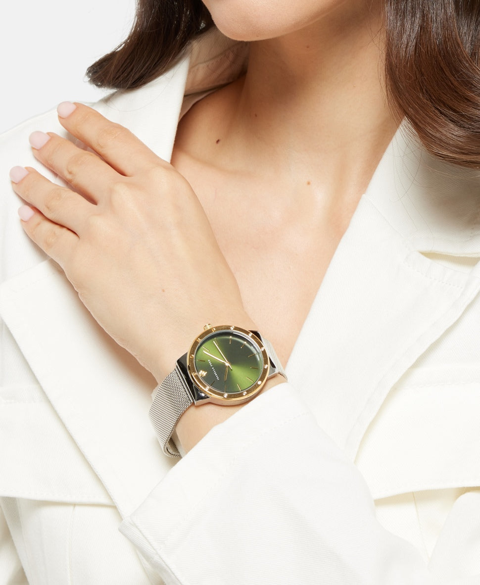 Isabella Ford hodinky s diamanty Stříbrná 5