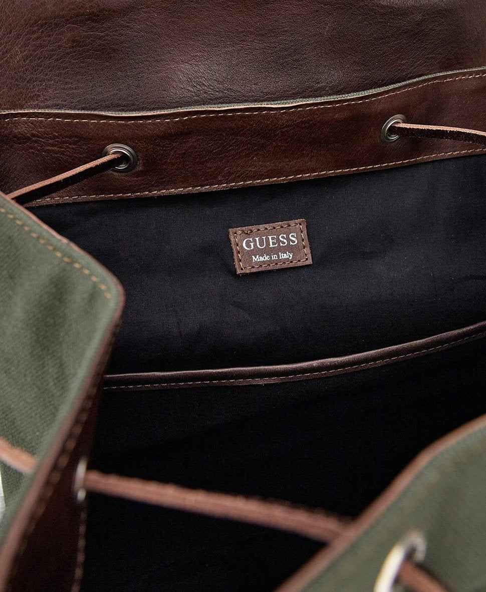 Guess kožený batoh Khaki 5