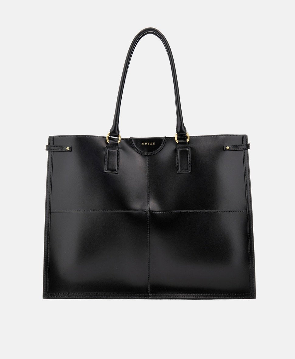 Guess kožená kabelka tote Černá 1