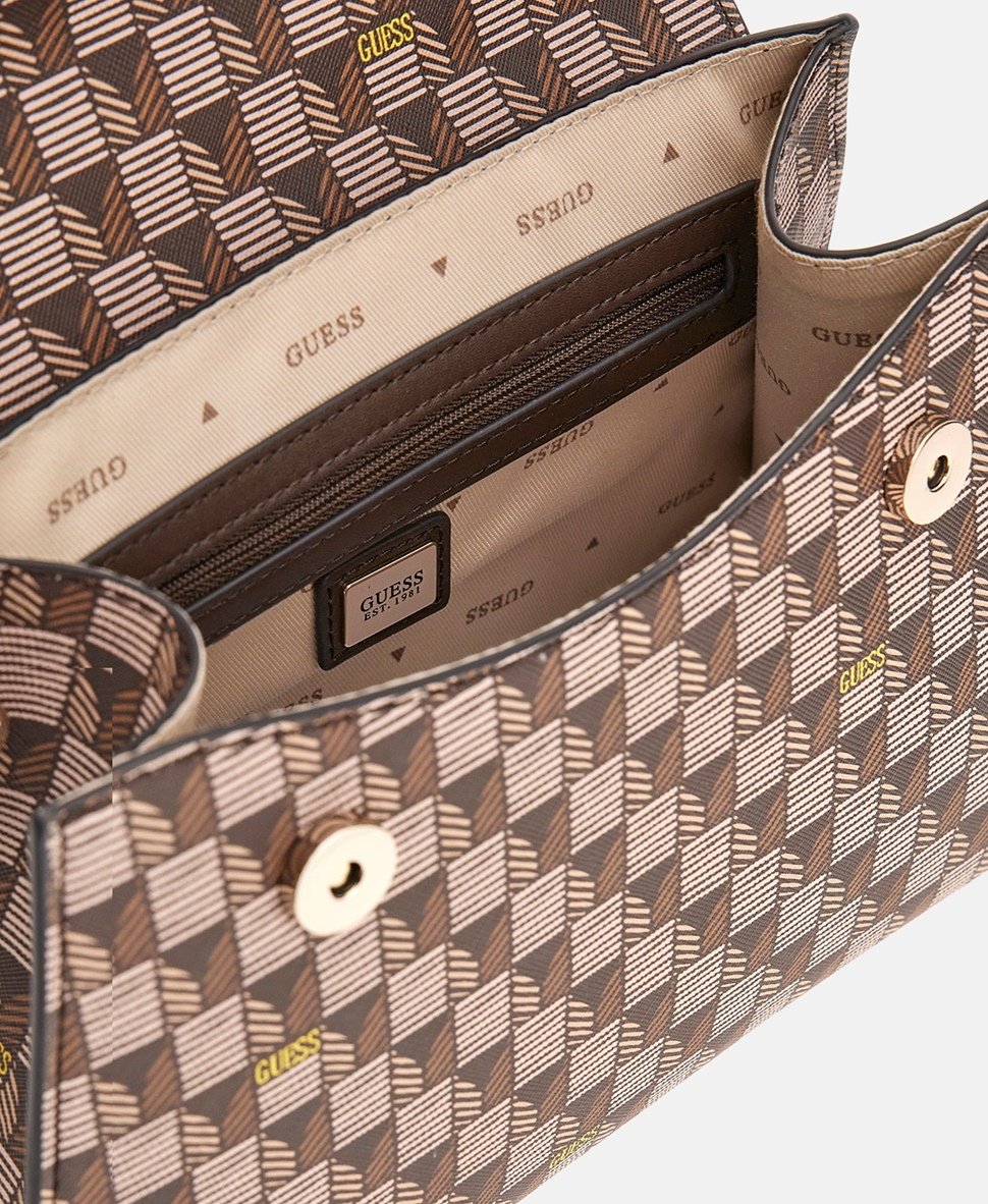 Guess kabelka přes rameno Hnědá 3